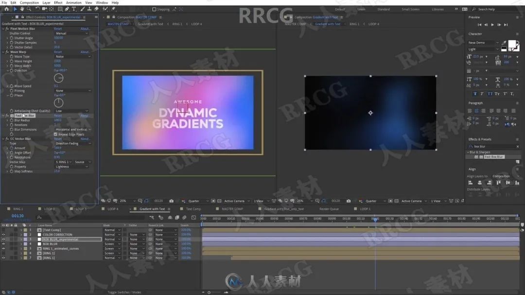 AE文字与Logo动态渐变动画实例制作训练视频教程(图11) 视频实例教程动态网站设计方案_动态网站的制作教程_动态网站设计实例视频教程