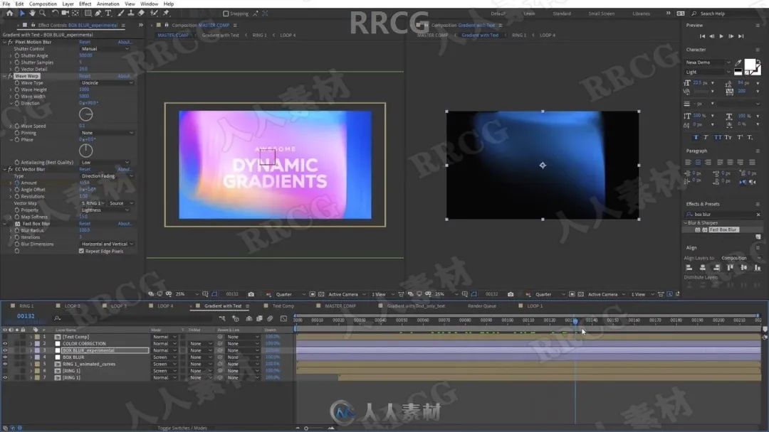 AE文字与Logo动态渐变动画实例制作训练视频教程(图5) 动态网站设计实例视频教程_视频实例教程动态网站设计方案_动态网站的制作教程