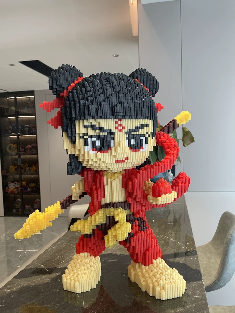 魔童哪吒积木2025新款男孩拼图6到12岁成人版高难度儿童拼装玩具(图3)