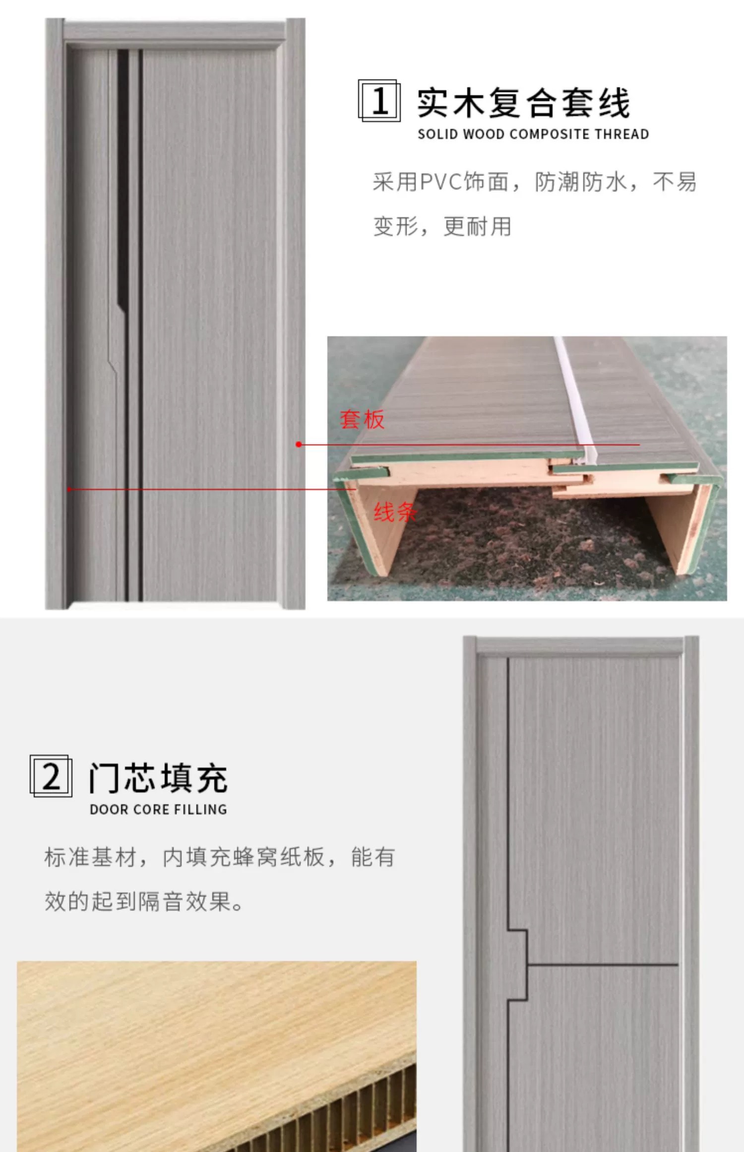 定制碳晶实木门卧室门室内门房间门套装门免漆实木复合门全套(图4)