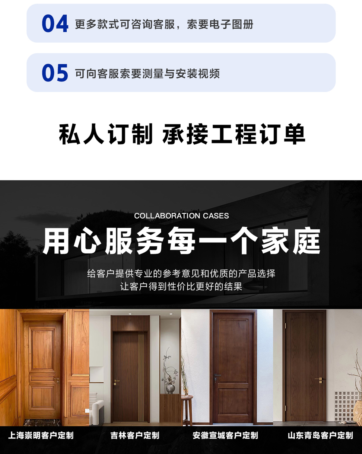 卧室门套装门木门室内门实木复合免漆门家用现代时尚定制降噪门(图3)