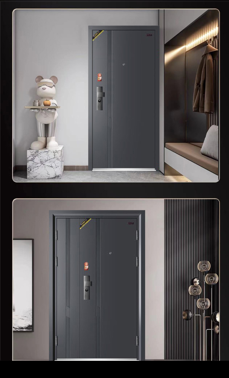 十公分丁级防盗门防晒防锈钢质门入户门家用进户门带气窗出租房门(图5)