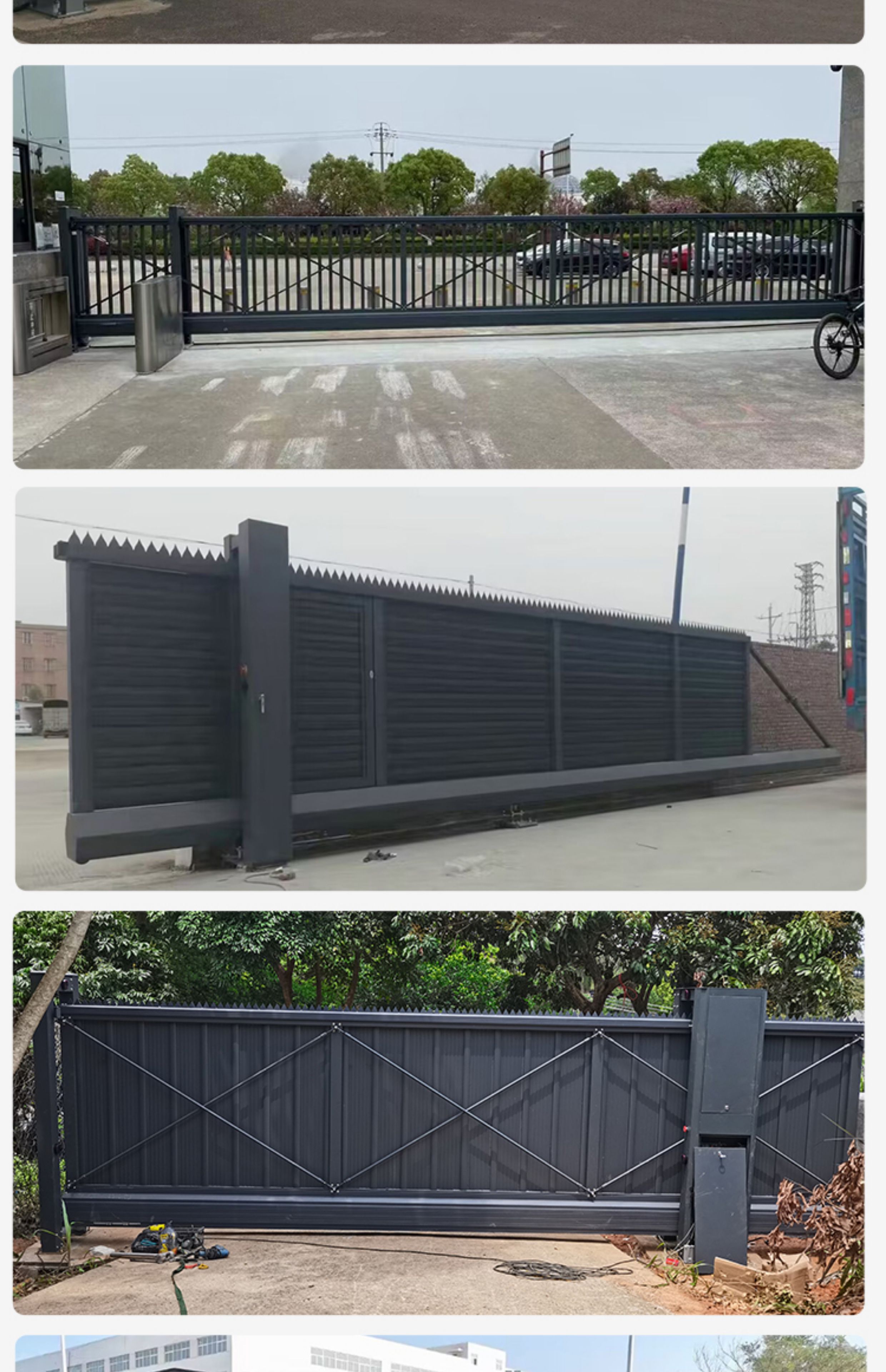 盛世安城铝合金直线悬浮门平移门工厂单位学校抗风遥控门自动伸缩(图5)