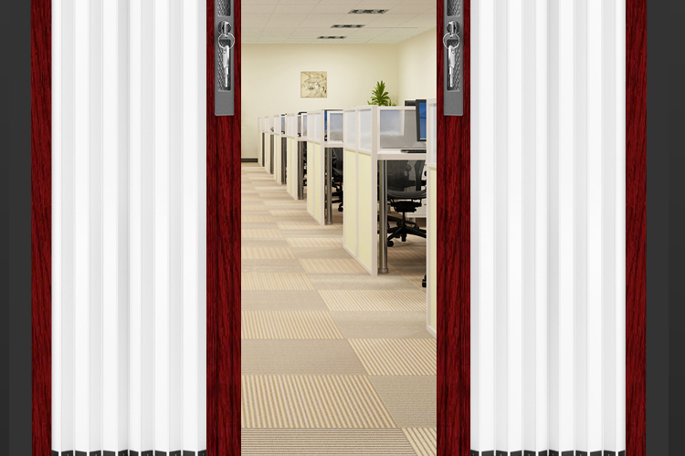 铝合金折叠门推拉门隐形隔热空调房隔断门厨房卫生间卧室门防盗锁(图45)