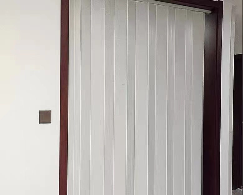 PVC折叠门免打孔开放式厨房燃气验收临时门简易推拉门商铺隔断门(图30)