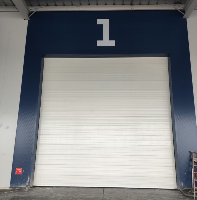 固定式冷链配套保温物流仓库大门电动滑升门钢制提升门工业提升门(图2)