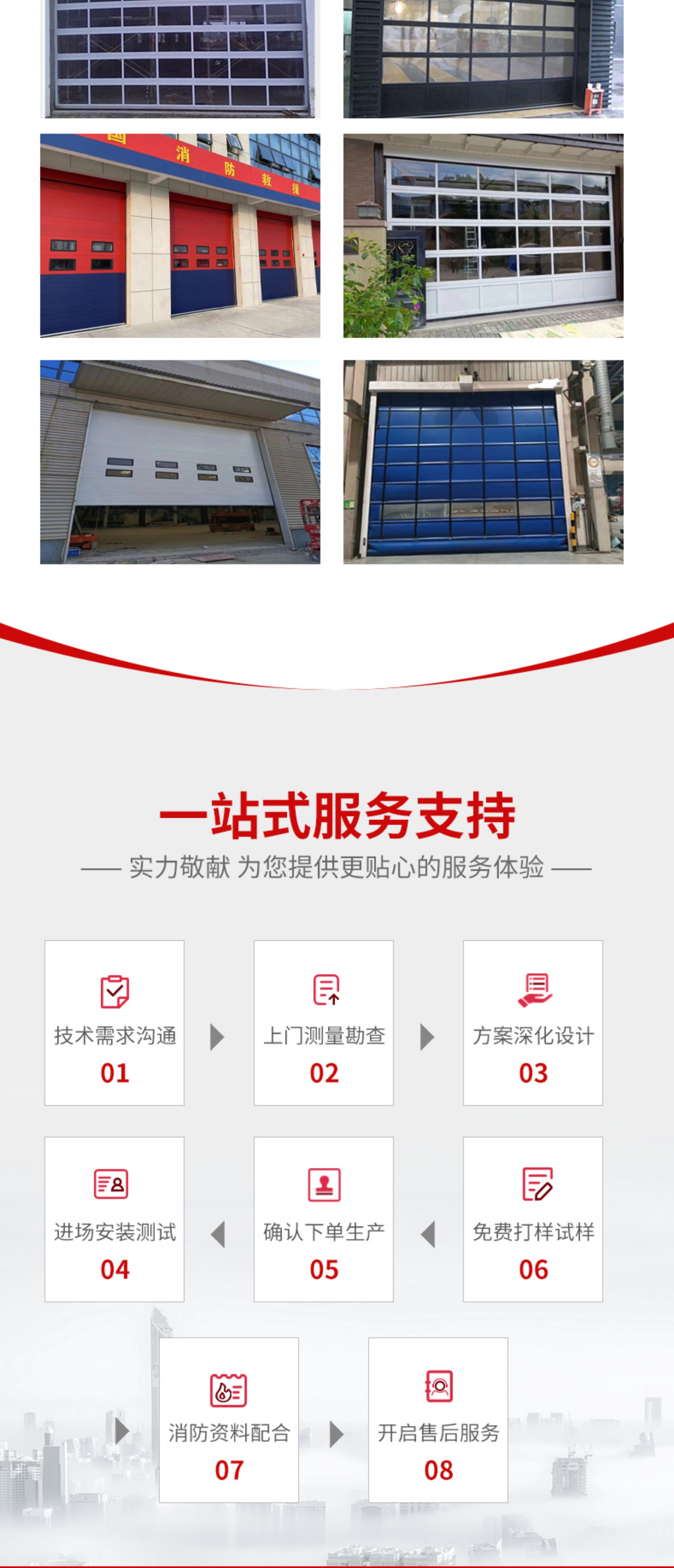 固定式冷链配套保温物流仓库大门电动滑升门钢制提升门工业提升门(图7)