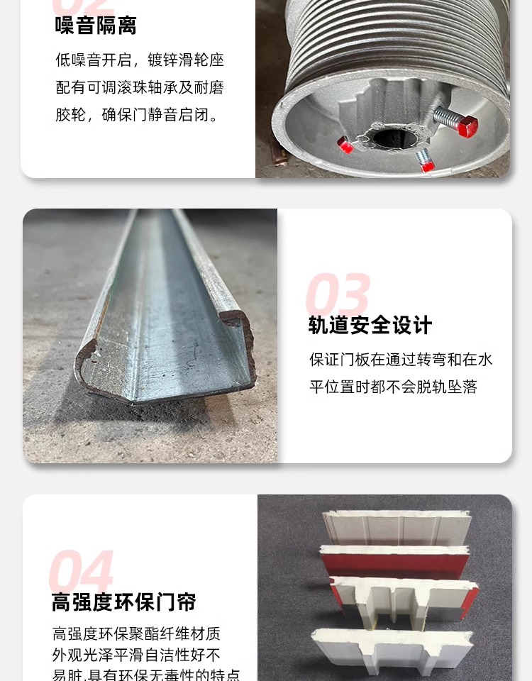 工业提升门物流园工厂仓库滑升门保温抗风消防救援站翻版车库门(图6)