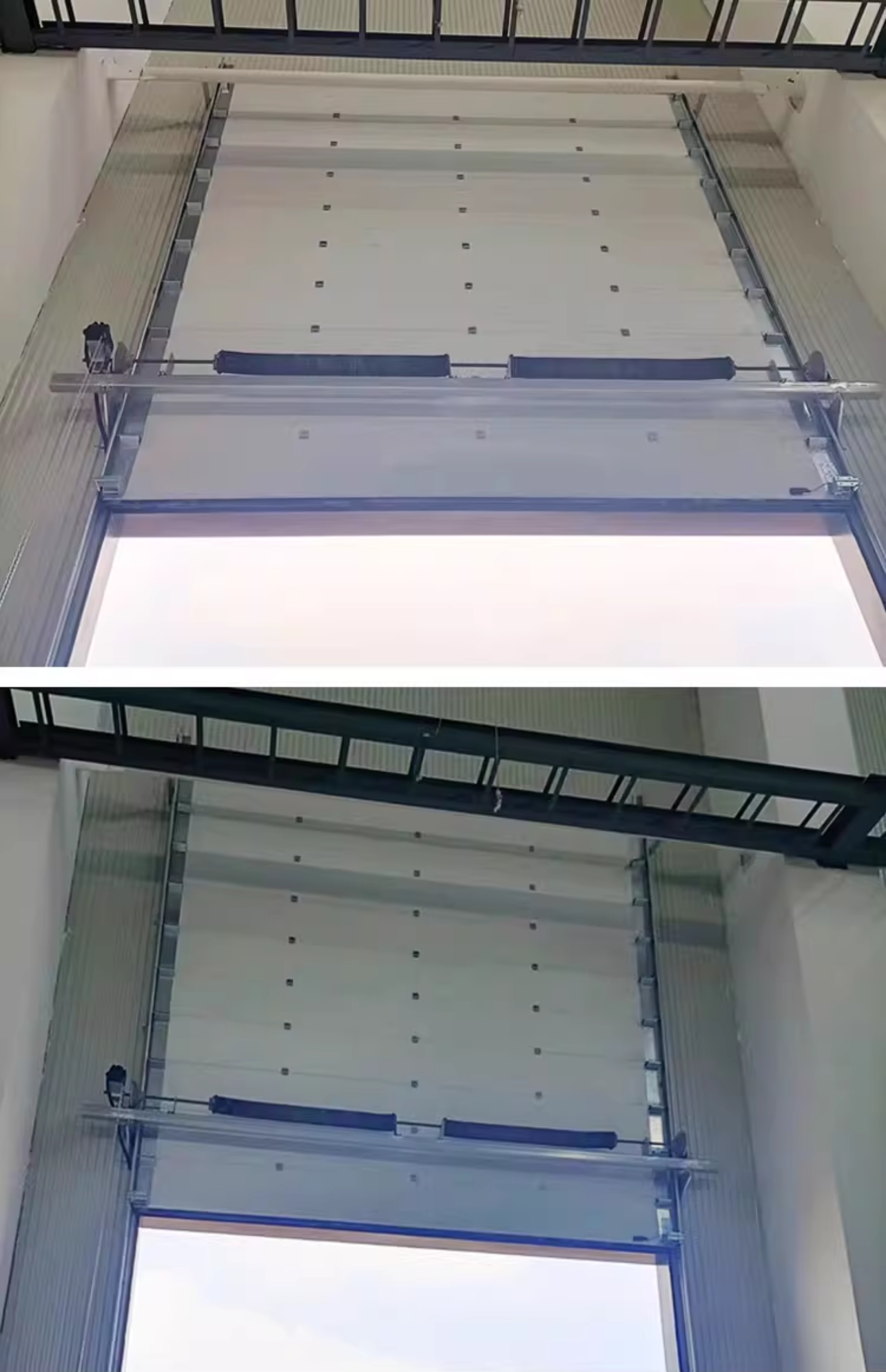 工业提升电动门抗风保温钢制消防冷链物流仓库翻板垂直快速滑升门(图9)