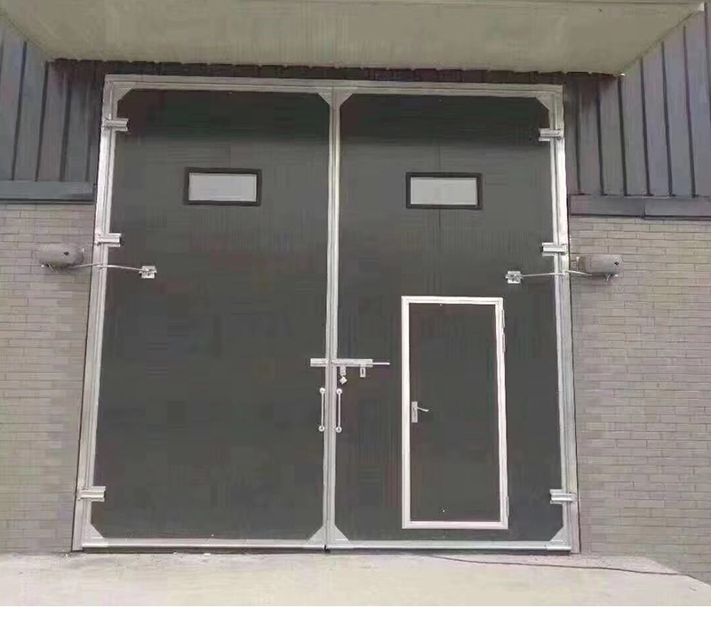 彩钢门岩棉工厂夹芯彩钢板电动门工业平开门定制工业门厂房铝合金(图12)