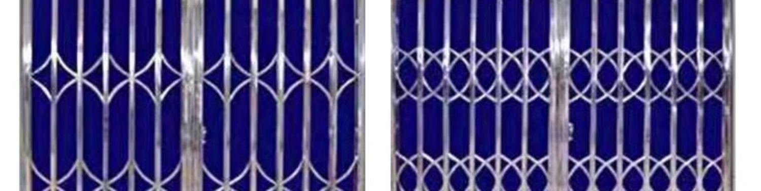 佛山不锈钢拉闸门伸缩折叠门推拉通风入户门拉闸防盗网阳台防护栏(图12)