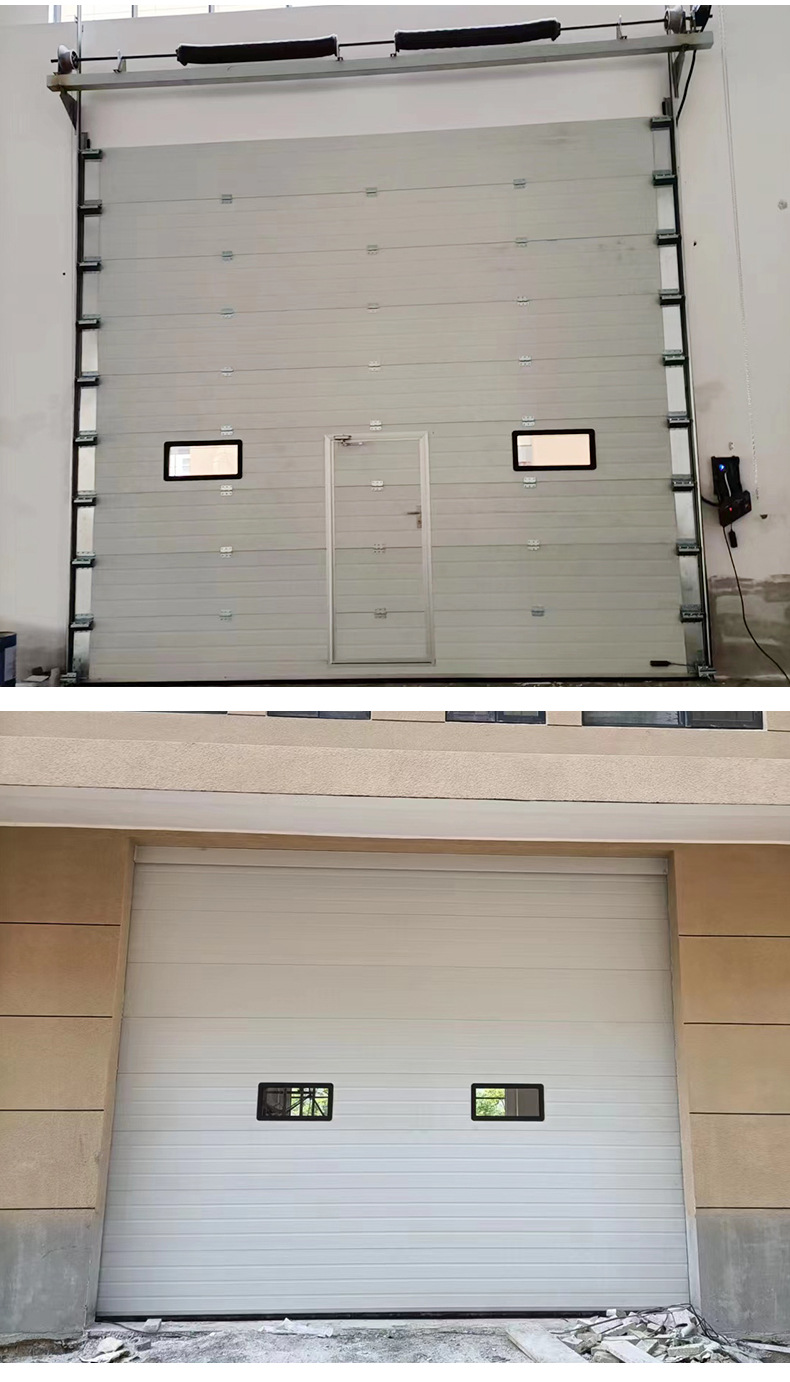 工业提升门工业滑升门厂房铝合金电动提升门抗风保温电动垂直自动(图9)