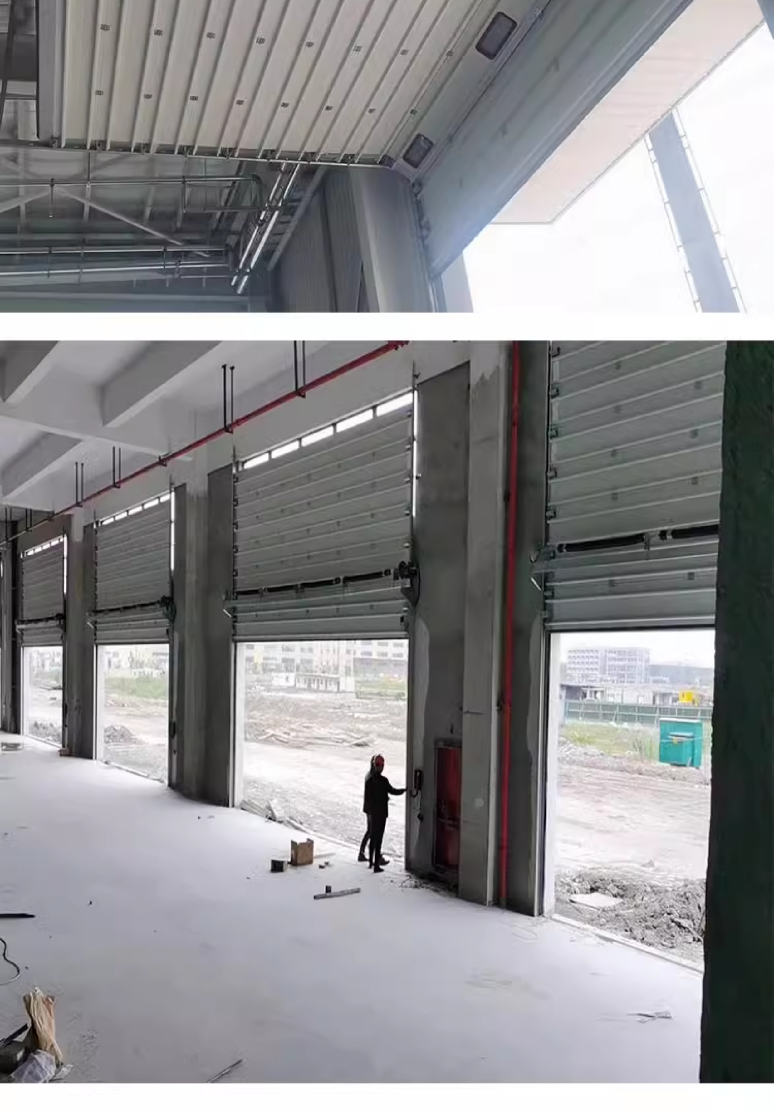 工业提升门垂直快速钢制厂房滑升门抗风保温物流冷仓库翻板提升门(图12)
