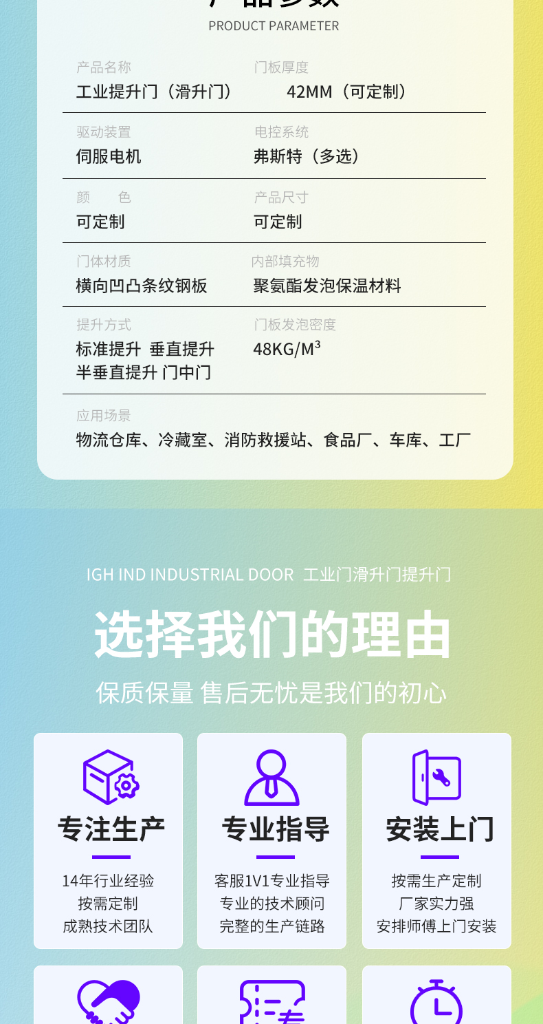 工业提升门厂房车间车库电动感应快速门物流仓库垂直工业滑升门(图9)