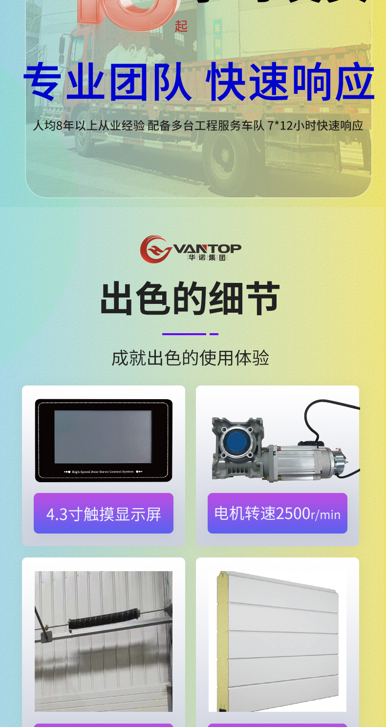 工业提升门厂房车间车库电动感应快速门物流仓库垂直工业滑升门(图11)