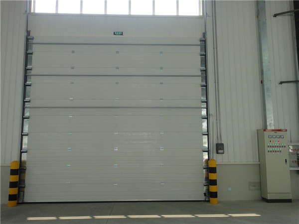 工业垂直提升门大型厂房电动抗风自动滑升翻板车库门工业提升门(图12)