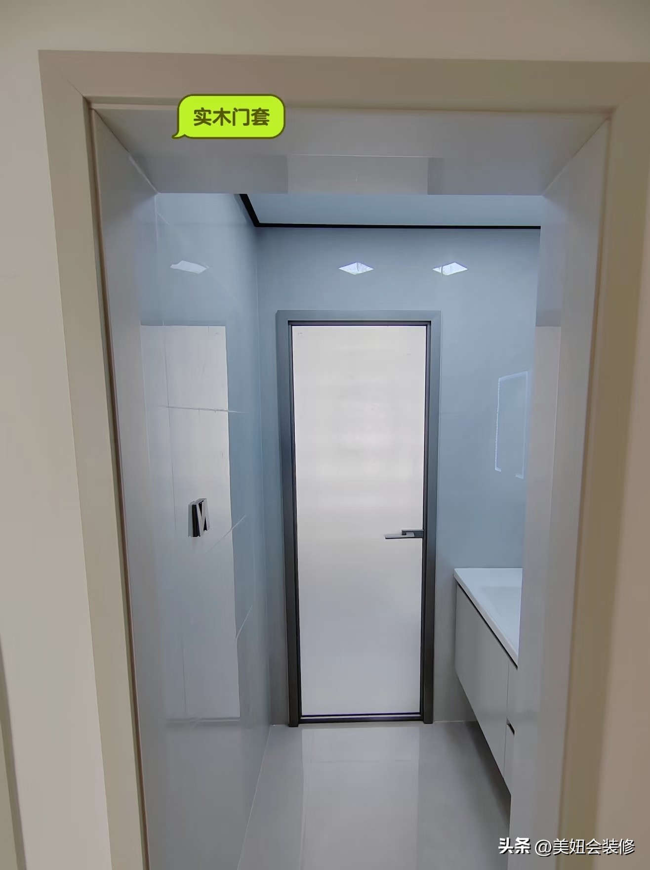 门套怎样做才好看?小细节决定大颜值,这篇门套避坑攻略值得看!(图31) 门套拼接方式45度拼_门套设计要点_中门户型装修