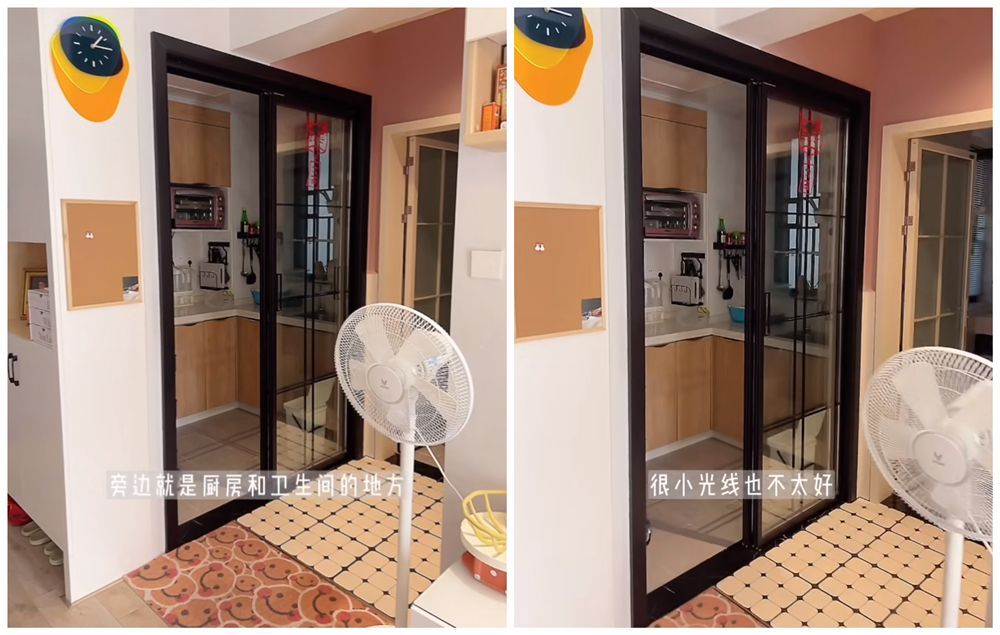 深圳50㎡婚房装修_90后夫妻小户型设计_中门户型装修