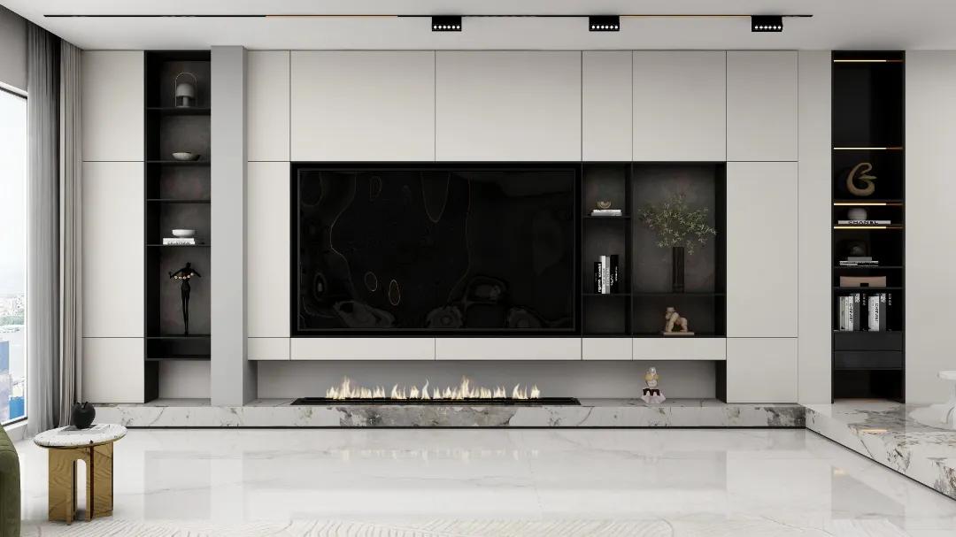 莫干山通色系列花色丨“门墙柜一体化”的设计美学,真的很难不爱(图3) 中门户型装修_门墙柜一体化设计_莫干山通色系列花色