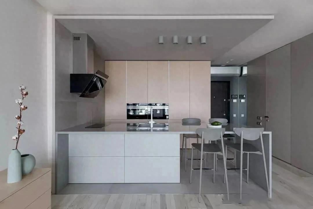 53平米现代简约风小户型，开放式的客餐厅实用，卧室设计第一次见