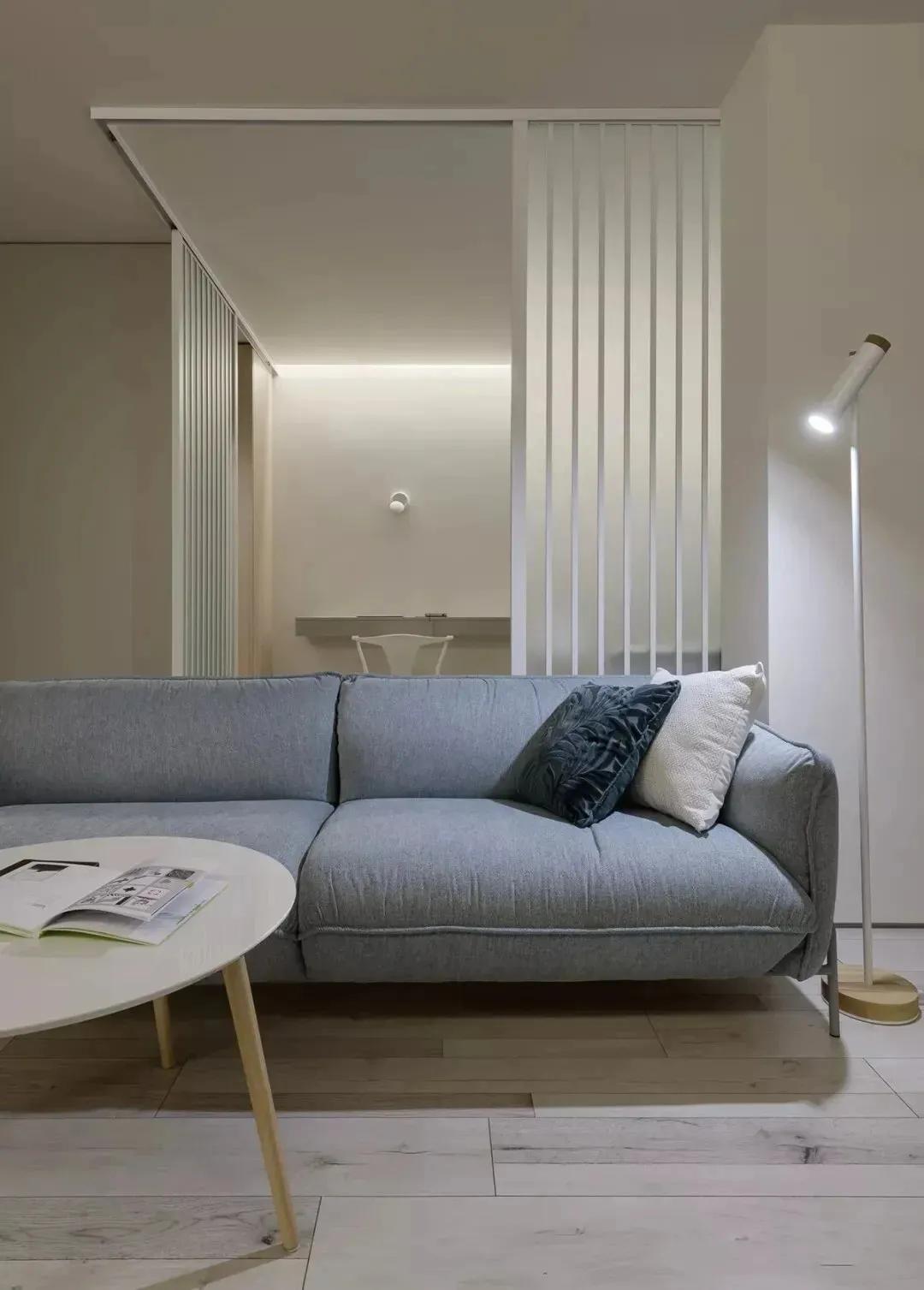 装修风格现代简约客厅_现代简约一居室装修设计_53平米一室户空间利用