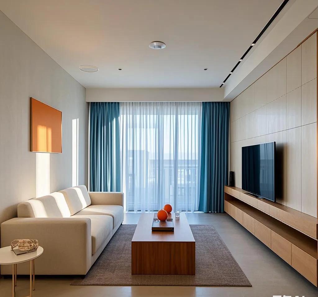 客厅极简装修实景:简约而不简单,打造高级舒适空间(图3) 装修风格现代简约客厅_极简主义客厅装修案例_现代极简风装修104平米