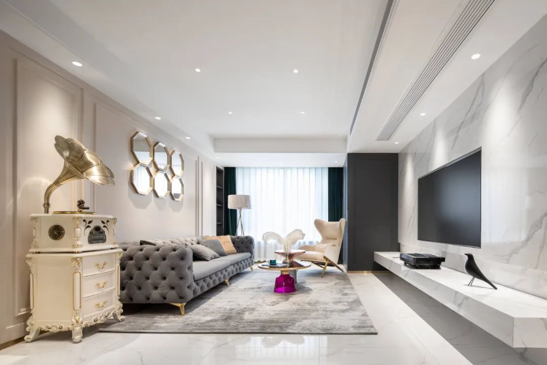 360㎡现代轻奢,有琴房、有舞蹈室,设计很情趣!(图2) 艺术人士住宅装修_少儿舞蹈房装修效果图_现代轻奢家居设计