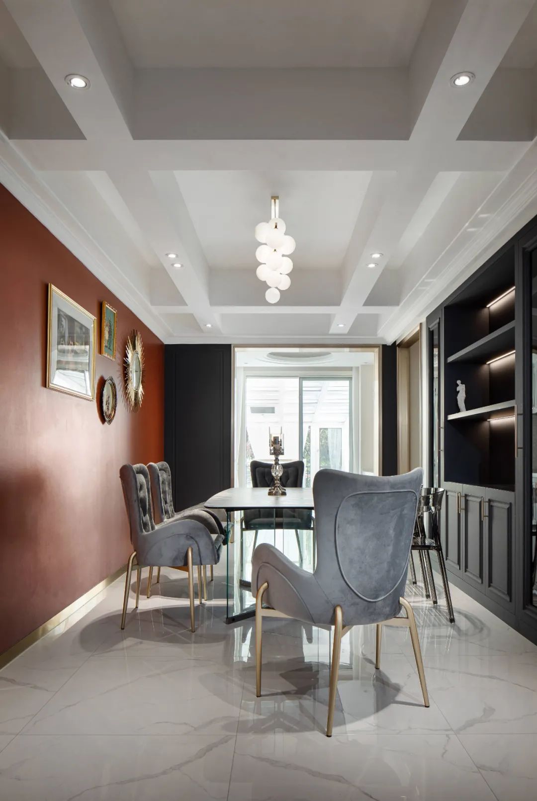 360㎡现代轻奢,有琴房、有舞蹈室,设计很情趣!(图11) 现代轻奢家居设计_艺术人士住宅装修_少儿舞蹈房装修效果图