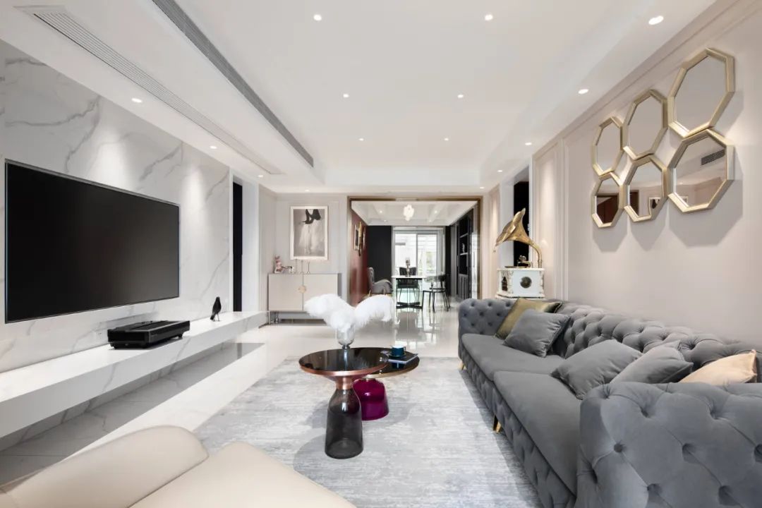 360㎡现代轻奢,有琴房、有舞蹈室,设计很情趣!(图3) 艺术人士住宅装修_现代轻奢家居设计_少儿舞蹈房装修效果图