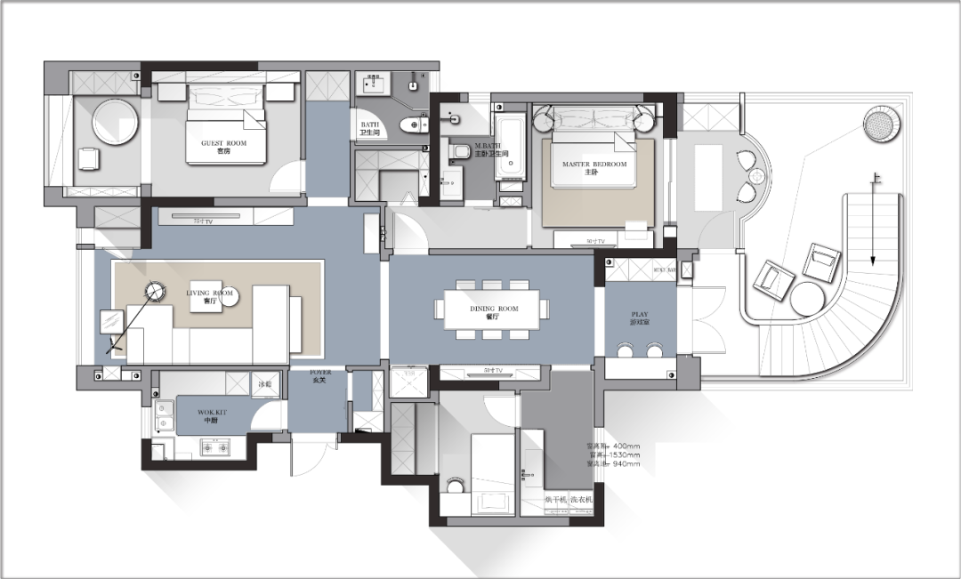 360㎡现代轻奢,有琴房、有舞蹈室,设计很情趣!(图25) 现代轻奢家居设计_少儿舞蹈房装修效果图_艺术人士住宅装修
