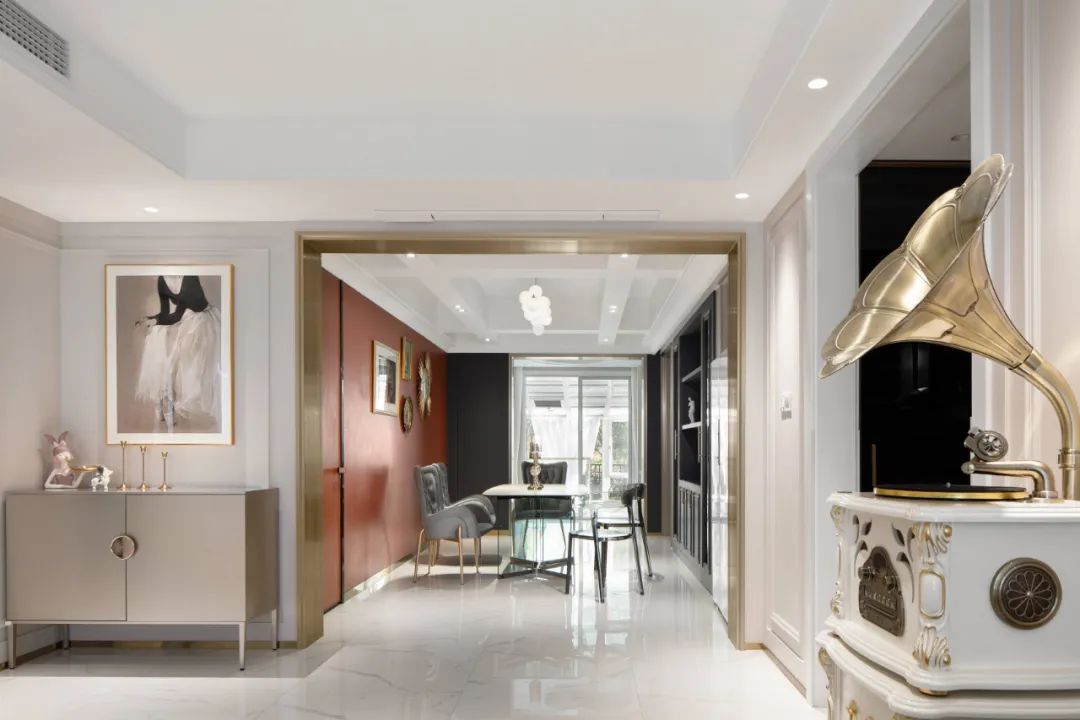 360㎡现代轻奢,有琴房、有舞蹈室,设计很情趣!(图8) 艺术人士住宅装修_现代轻奢家居设计_少儿舞蹈房装修效果图