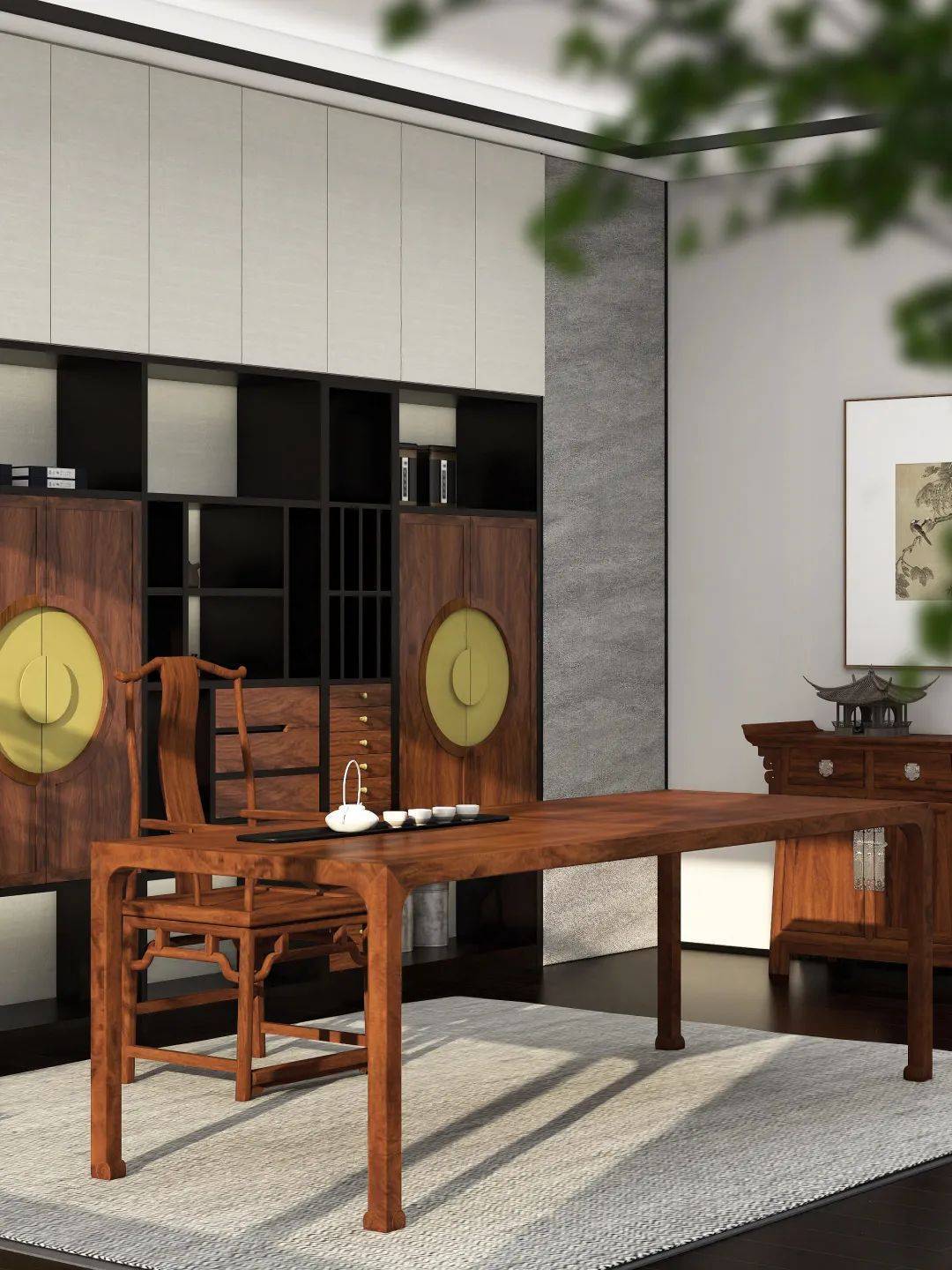 有一种美,叫做新中式茶室设计(图9) 文人茶室设计_开间茶馆装修图片_京瓷禅意茶室