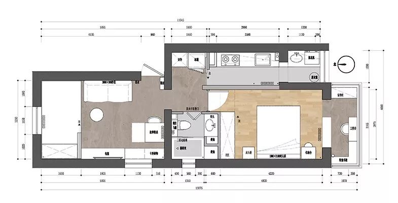 62平公寓混搭风，红砖做沙发背景墙，阳台改榻榻米，美！