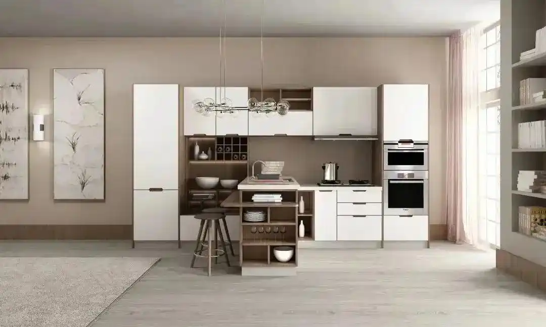 5套2024流行的厨房配色方案,还不会选配色的赶紧收藏(图11) 厨房配色方案_橱柜巧克力板颜色大全_2024橱柜颜色趋势