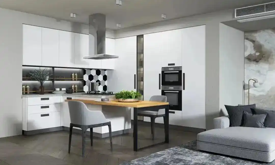 5套2024流行的厨房配色方案,还不会选配色的赶紧收藏(图4) 2024橱柜颜色趋势_厨房配色方案_橱柜巧克力板颜色大全