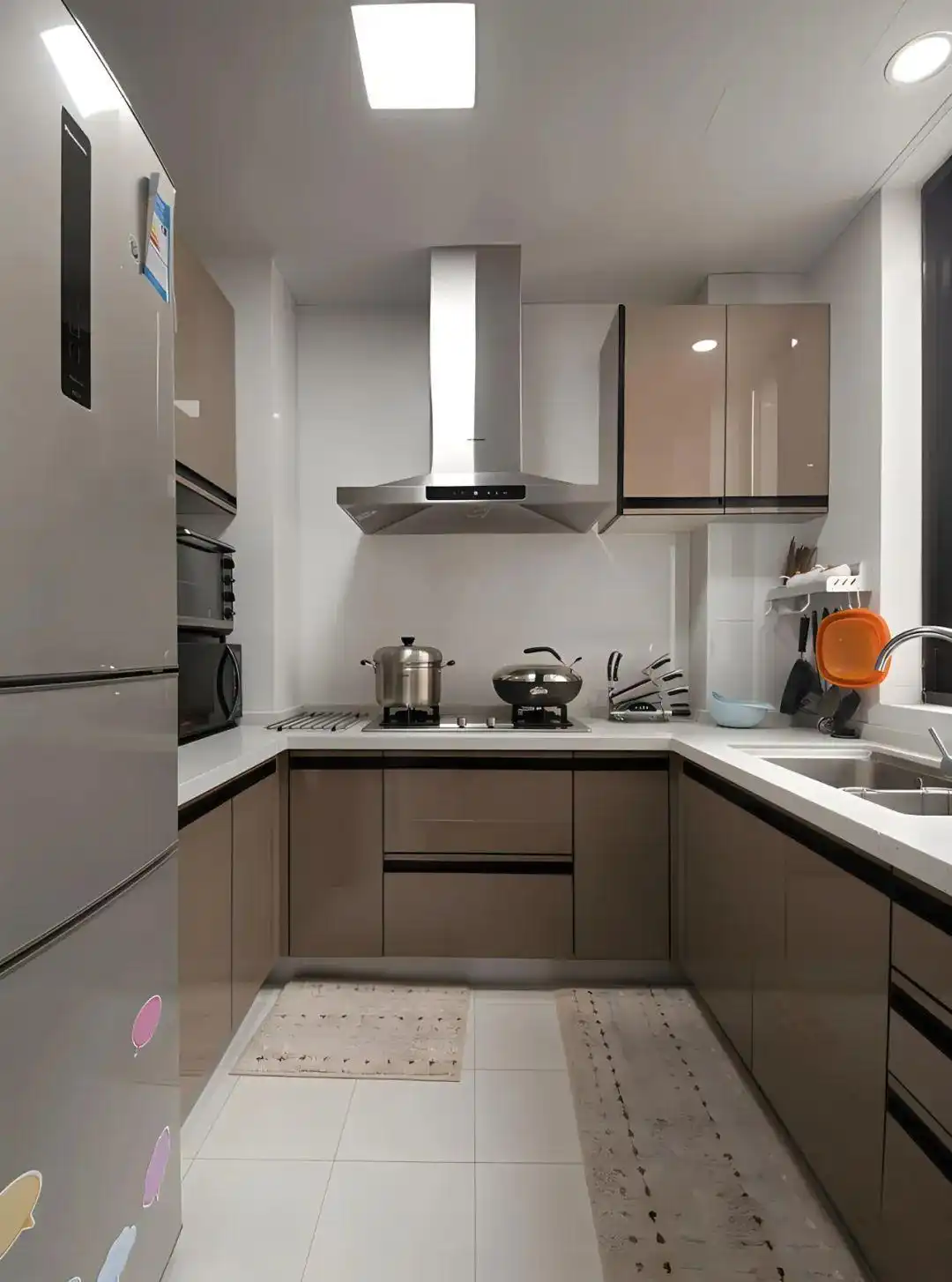 看了邻居家的橱柜,才猛然发现原来橱柜的颜色有这么多选择!(图18) 小厨房橱柜颜色选择_白色橱柜优缺点_橱柜巧克力板颜色大全