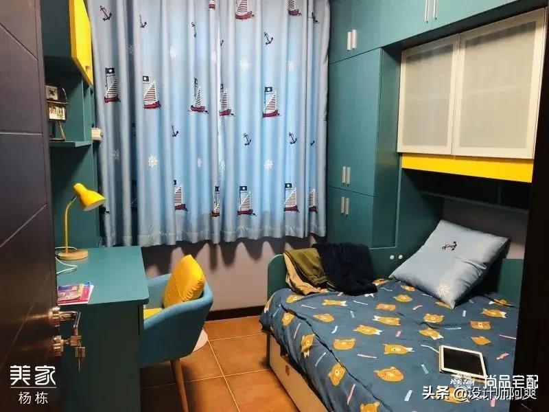 88㎡小三房美式复古风这样装,朋友一进门就呆了,这装修绝了!(图13) 小户型美式风格客厅设计_美式复古风格装修设计_美式家具 小户型