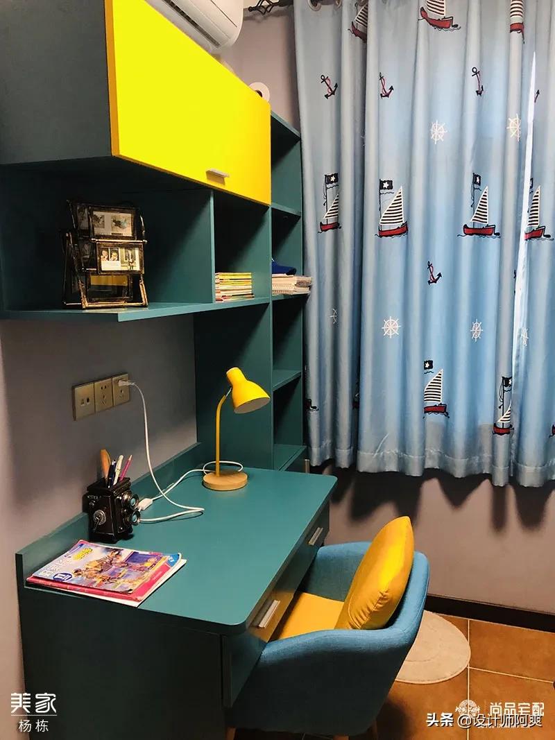 88㎡小三房美式复古风这样装,朋友一进门就呆了,这装修绝了!(图14) 美式复古风格装修设计_美式家具 小户型_小户型美式风格客厅设计