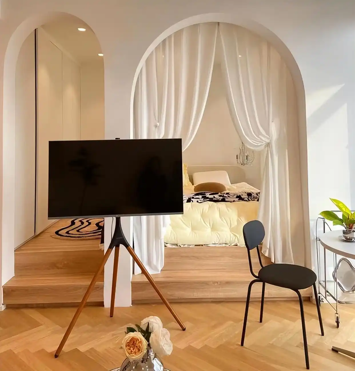 客厅设计案例_成都老破小改造_成都地暖装修