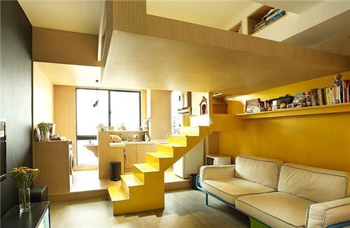 35平米小户型loft装修效果图,35平米小户型变身跃层别墅(图2) 35平米小户型loft装修效果图,35平米小户型变身跃层别墅