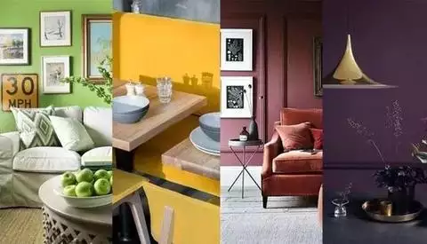 必看!6种油漆色彩搭配,打造超有格调生活空间(图2) 油漆色彩搭配方案_格调生活空间色彩选择_餐厅墙面装饰画