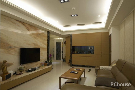 客厅瓷砖电视背景墙效果图(图5) 客厅瓷砖电视背景墙效果图