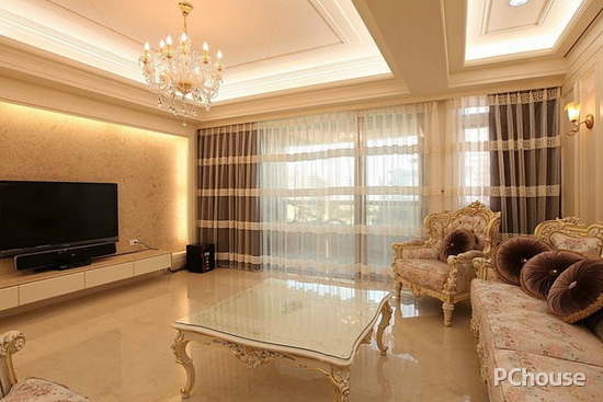 客厅瓷砖电视背景墙效果图(图7) 客厅瓷砖电视背景墙效果图