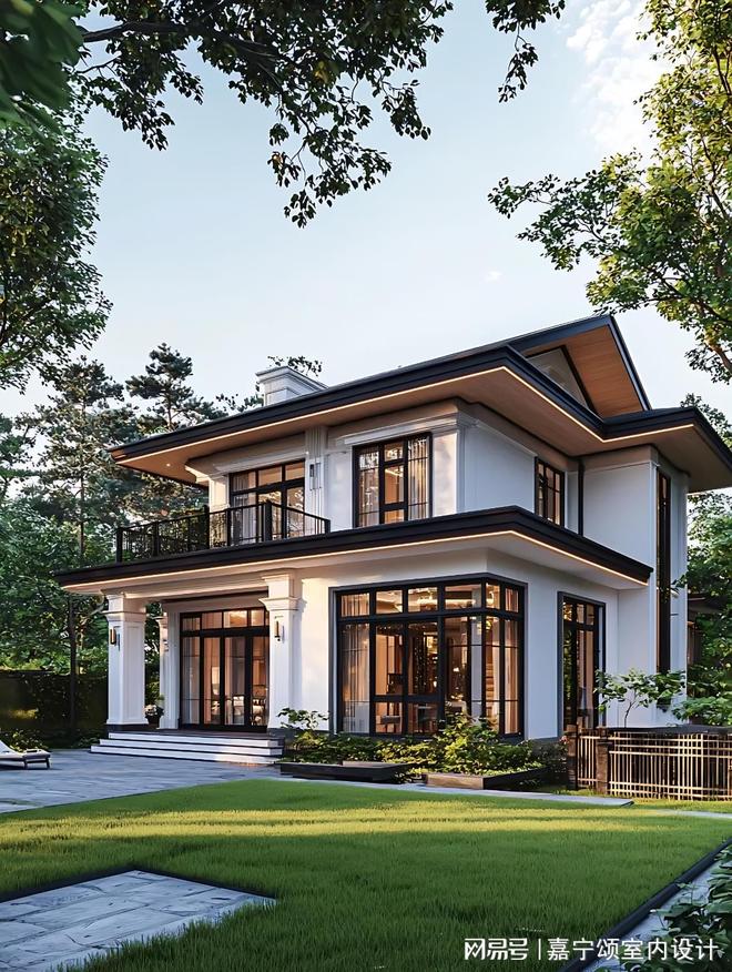 【嘉宁颂】北京平谷滨河别墅装修设计:简中风格如何打造诗意栖居(图2) 简中风格别墅设计_别墅装修设计风格_北京平谷别墅装修设计