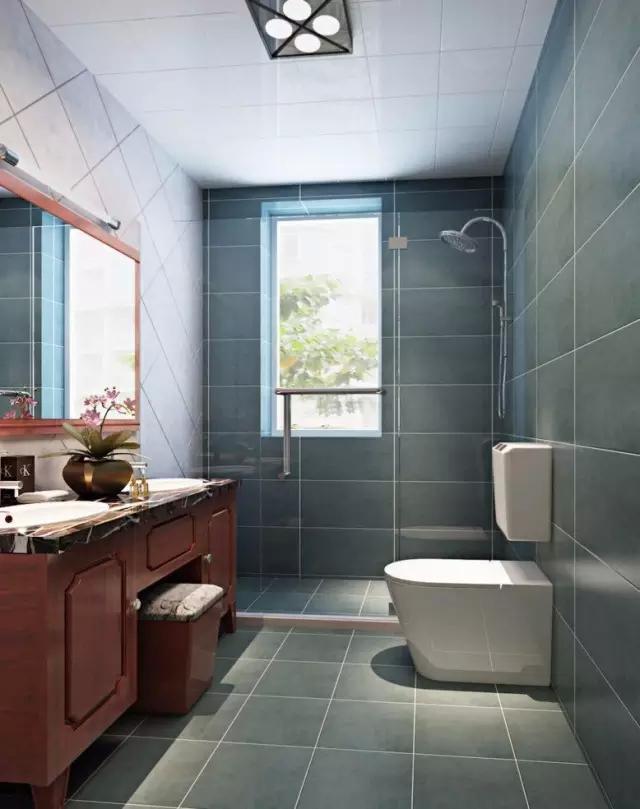 卫生间的40种装修方案,总有一种合你心意!(图30) 卫生间装修效果图_卫生间墩布池装修效果_小卫生间浴缸设计