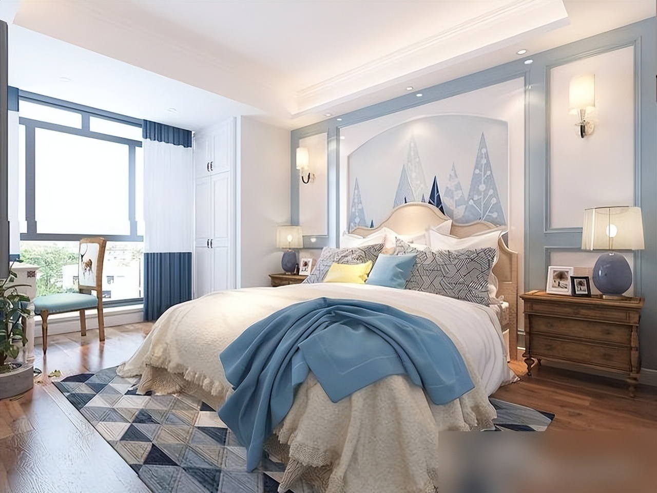 她把100㎡三居室利用到极致,每个空间都很舒适,很有远见和眼光(图4) 100平房子装修设计图_100平三室空间设计_小户型客厅餐厅打通技巧