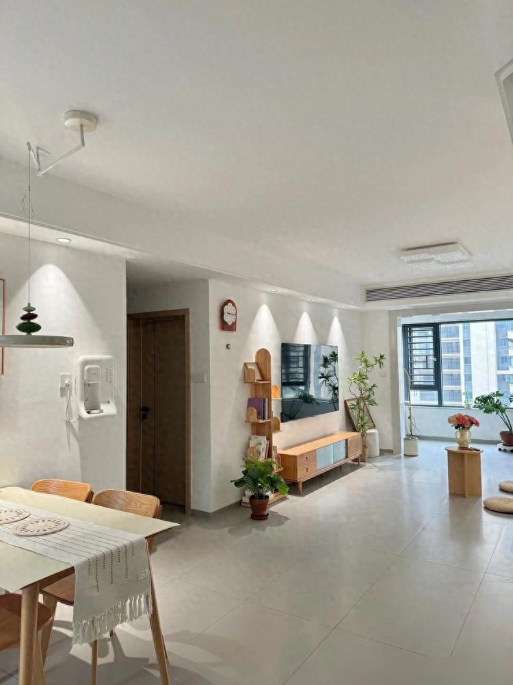 100㎡奶油原木风，简单舒适的小窝