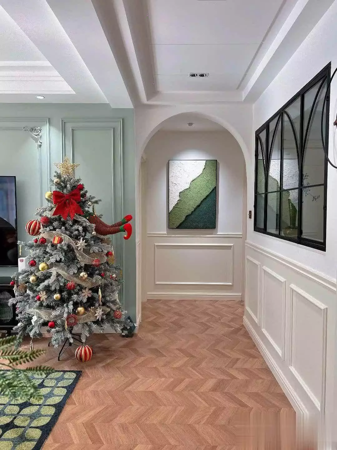 安徽太太的家,因装修得太好而意外走红,还赠送80㎡大花园!(图9) 一楼带花园设计_简约美式风格装修_美式地板装修风格