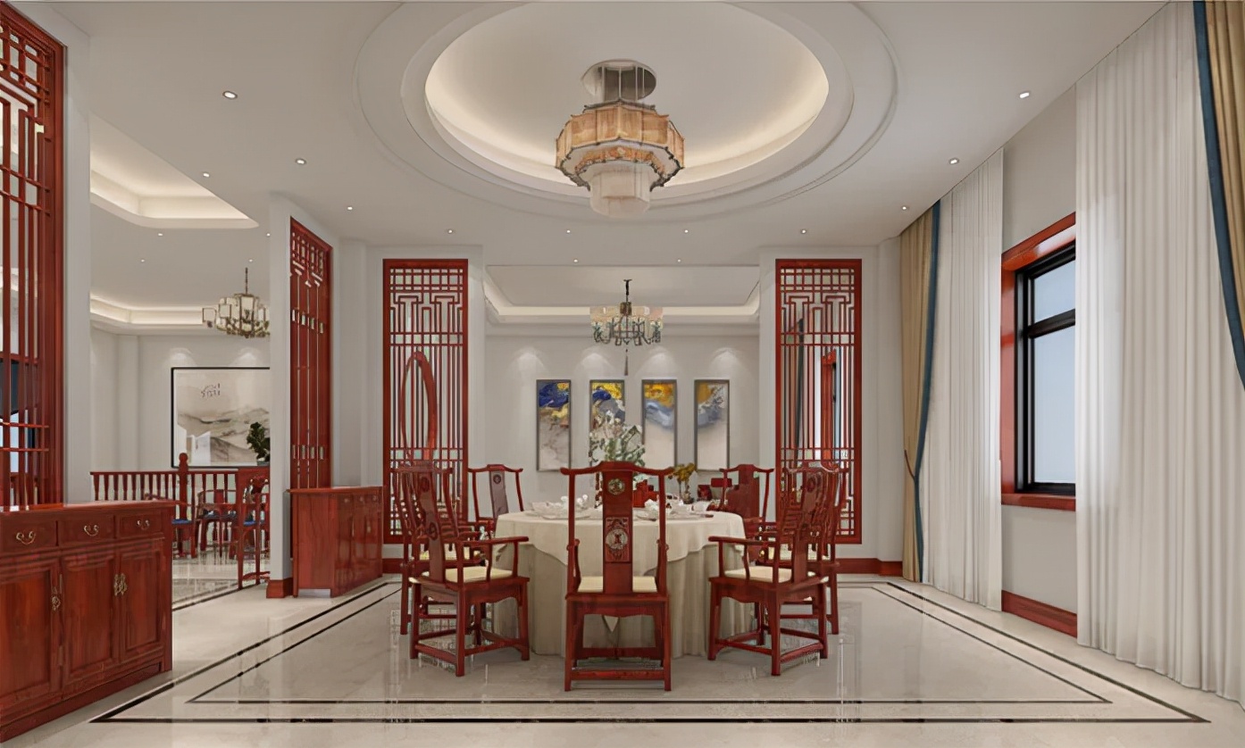 湖北夫妻晒出315㎡别墅,全屋中式风,这才算得上惊艳(图3) 中式风格别墅设计分享_湖北中式别墅装修案例_别墅装修设计