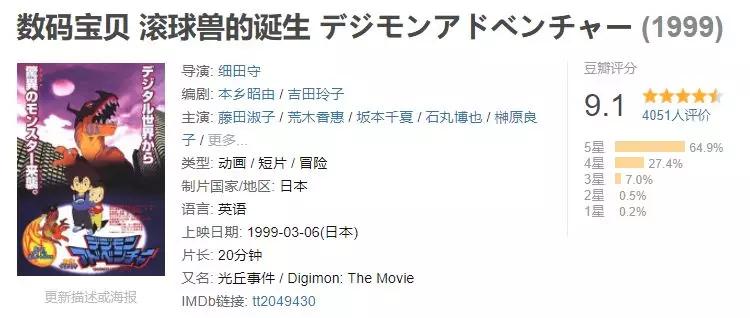 豆瓣9.1,第“0”部《数码宝贝》剧场版,在20周年电影中得到重制(图4) 数码宝贝第三部剧场版_数码宝贝大冒险最后的进化羁绊 20周年电影 初代主角大学历险_数码宝贝TRI口碑评价对比 20周年纪念电影